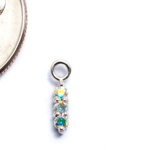 BVLA Mercury Mist Tri-prong Charm in 14k white gold